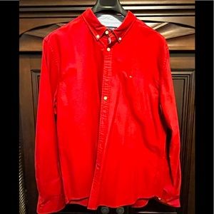 Tommy Hilfiger burgundy casual dress shirt, lightly worn size XL.